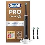 Oral-B Pro Series 3 Plus Edition Elektrische Zahnbürste, 3 Aufsteckbürsten, mit visueller 360° Andruckkontrolle für Zahnpflege, Designed by Braun, Black