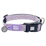 Max & Molly Urban Pets Smart ID Hundehalsband, weiches Neopren, wasserdicht, maschinenwaschbar, Power-Schnalle, Gotcha!-QR-Tag & benutzerdefiniertes App-Profil, Mykonos Lilac M