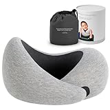 Ostrichpillow Go Neck Pillow - Reisekissen mit Memory Foam, 360º Ergonomisches Design, Asymmetrische Seiten, Reisetasche Inklusive, Waschbarer Modal-Bezug