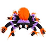 Hund Spinne Kostüm Halloween Haustier Outfit Welpe Hund, Orange-Violett, (unter 11lb), M/L