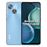 XGODY Handy Ohne Vertrag Mate 70, 12GB+128GB/1TB Erweiterung, 6,52'' HD+ Display, Android 14 Smartphone, 5500mAh QC, Octa-Core, 24MP+8MP Kamera, 4G Dual-SIM, Face ID GPS OTG-Blau