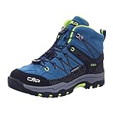 CMP Kids Rigel Mid Trekking Wp Walking Shoe, Deep Lake-Acido, 35 EU