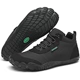 SAGUARO Barfußschuhe Herren Barfuss Schuhe Damen Barfusschuhe Leicht Zehenschuhe Bequem Fitnessschuhe rutschfest Traillaufschuhe Barefoot Shoes mit Zero-Drop Sohle Schwarz,EU Gr.39