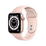 Apple Watch Series 6 (GPS, 40MM) Aluminiumgehäuse Gold mit Rosa Sand Sportarmband (Generalüberholt)