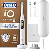 Oral-B iO Series 9 Plus Edition Elektrische Zahnbürste/Electric Toothbrush, PLUS 3 Aufsteckbürsten inkl. Whitening, Magnet-Etui, 7 Putzmodi, Geschenk Mann/Frau, white