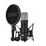 RØDE NT1 Signature Series Großmembrankondensatormikrofon mit Schockhalterung, Popschutz und XLR-Kabel für Musikproduktion, Gesangsaufnahmen, Streaming und Podcasting