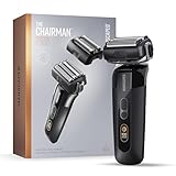 MANSCAPED® The Chairman™ PRO Elektrorasierer, Rasierapparat mit zwei auswechselbaren SkinSafe® Aufsätzen, Rasierer Herren mit 4 Rasierelementen und Stoppeltrimmer, Akkubetrieben, Mit Einschaltsperre