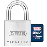 ABUS Vorhängeschloss Titalium 64TI/30 - 2er Set, gleichschließend - Kellerschloss mit Schlosskörper aus Spezial-Aluminium - gehärteter Stahlbügel - ABUS-Sicherheitslevel 4