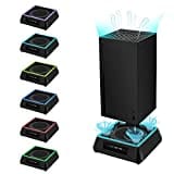 Mcbazel Xbox Serie X Lüfter Xbox Series x ständer mit RGB-Licht/Einstellbare Kühlfunktion/LED-Anzeige/USB 3.0 /USB 2.0 Ports für Xbox Series x