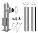 Edelstahlschornstein Bausatz - Doppelwandiger Schornstein aus hochwertigem Edelstahl in allen Längen und Durchmessern (Ø 150mm, 3,2m)