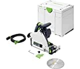 Festool Tauchsäge TS 60 KEBQ-Plus (mit Kreissägeblatt, Sichtfenster, Splitterschutz, Innensechskantschlüssel), im Systainer