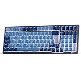 RK ROYAL KLUDGE RK98 Mechanische Tastatur Kabellose Gaming Tastatur 2.4G/Bluetooth 5.1/USB-C RGB Hinterleuchtet Deutsches Layout QWERTZ 100 Tasten Hot Swappable Roter Schalter, Blau