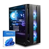 dcl24 Gaming PC Ryzen 7 5800X, RTX4060Ti 8GB - 1000GB SSD, 32GB DDR4, Desktop PC mit 8x4.7 GHz, Spiele Rechner, WLAN, Gaming Computer, Windows 11 Pro