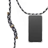 KNOK Case Handykette Kompatibel mit iPhone X/XS - Handy Hülle mit Kordel zum Umhängen - Phone Necklace in Urban Black