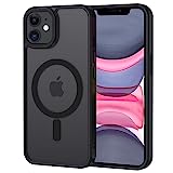 XTCASE für iPhone 11 Hülle Magnetisch kompatibel mit Magsafe, Matt Transluzente Handyhülle für iPhone 11 Kratzfeste PC Rückseite + TPU Bumper - Schwarz