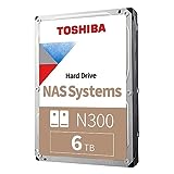 Toshiba 6TB N300 Internal Hard Drive – NAS 3.5 Inch SATA HDD Supports Up to 8 Drive Bays Designed for 24/7 NAS Systems, New Generation (HDWG480UZSVA)