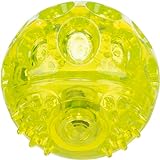 TRIXIE Blinkeball für Hunde, Lime, ø 7.5 cm, 33643, mit Schalter, Aktivierung durch Aufprall