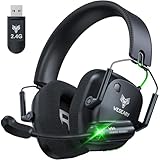 WESEARY WG4 Gaming Headset Wireless, 2,4G Wireless Gaming Headset mit Mikrofon für PS5/PS4/ PC/Switch/Mac, Faltbarer Surround Sound Bluetooth Kopfhörer Noise Cancelling, Über 45 Stunden Akkulaufzeit