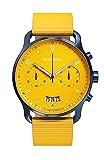 DeTomaso SORPASSO Chrono Giallo BLU Herren-Armbanduhr Analog Quarz Nylon Armband Gelb