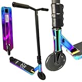 Anaquda V7 Complete Park Stunt-Scooter T-Bar H=89cm ATRAX SCS 120mm Blade Rollen (schwarz/Regenbogen Rainbow Neochrome)