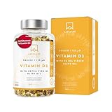 Vitamin D3 Hochdosiert Depot 5000 IU 365 Kapseln - Vitamin D3 5000 IE mit kaltgepresstem nativem Olivenöl Extra für optimale Absorption - Vitamin D Hochdosiert Ohne Gentechnik, glutenfrei, laktosefrei