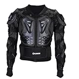 Wildken Motorrad Schutz Jacke Pro Motocross ATV Protektorenjacke mit Rückenprotektor Scooter MTB Enduro für Damen und Herren (Schwarz, L)