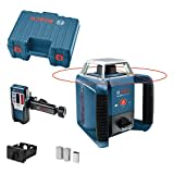 Bosch Professional Rotation Laser Level GRL 400 H (Ein-Knopf Bedienfeld, LR 45, Arbeitsbereich: bis zu 400m (Durchmesser), in L-Boxx)