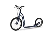 Yedoo S2016 Tretroller - bis 150 kg, Kickscooter mit Luftreifen 20/16 - für Erwachsene, Scooter Roller mit verstellbarem Lenker, Dogscooter (blau)