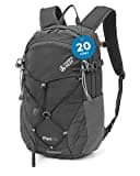 Terra Peak Wanderrucksack 20L Flex 20 Herren Damen grau klein - Outdoor-Rucksack wasserdicht - zum Wandern und Camping - mit integriertem Trinksystem und Laptop-Fach - unisex daypack