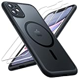 TOCOL für iPhone 11 Hülle für MagSafe, Vollständiger Kameraschutz Stoßfest Kratzfest Magnetisch Handyhülle für iPhone 11 Case, Schwarz