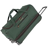 travelite Trolley Reisetasche mit Rollen mittelgroß, erweiterbar, Basics, Weichgepäck Rolltasche mit Dehnfalte, 70 cm, 98-119 Liter