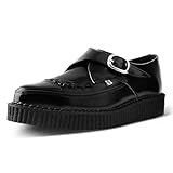 T.U.K. Pointed Creeper Monk Buckle - Herren & Damen Schuhe - Farbe Black Leather - Größe EU44