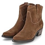 Apple of Eden Damen Stiefeletten Evie 80 braun Rauleder Westernstil, Größe:41, Farbauswahl:braun