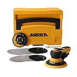 Mirka DEROS II 5650 Exzenter-Schleifer Schleifmaschine mit Absaugung für Ø 125 & 150mm Schleifpapier, 5,0mm Hub Maschine für staubfreies Schleifen von Holz, Trockenbau & Metall, MID5650404CA