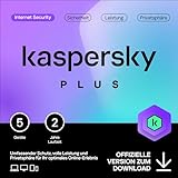 Kaspersky Plus Internet Security 2024 | 5 Geräte | 2 Jahre | Anti-Phishing und Firewall | Unbegrenzter VPN | Passwort-Manager | Online-Banking Schutz | PC/Mac/Mobile | Aktivierungscode per Email