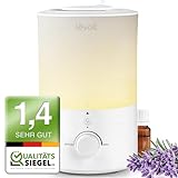 LEVOIT Top-Fill Luftbefeuchter 3L mit Nachtlicht, 360°Drehbare Düse, Spülmaschinenfest Humidifier, Leiser Raumluftbefeuchter, 25H Aroma Diffuser für Schlafzimmer Kinderzimmer Pflanzen Baby