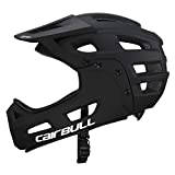 Lixada Mountainbik Helm, Fullface Helm MTB mit abnehmbarem Kinnriemen Visier für Mountainbiking, Leichter Fahrradhelm Damen & Herren mit guter Belüftung