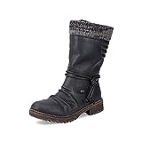 Rieker Damen Winterstiefel Z4755, Frauen Stiefel, wasserabweisend, riekerTEX,uebergangsstiefel,uebergangsschuhe,warm,tex,schwarz (00),38 EU / 5 UK