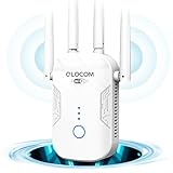 QLOCOM 2024 Neuestes WLAN Verstärker Repeater 1200Mbit/s, Internet Verstärker Dualband 5GHz & 2.4GHz WiFi Repeater mit WPS, Kompatibel Allen WLAN Geräten