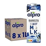 Alpro This is Not Milk Barista – Zum Aufschäumen – Vegan und milchfrei – Von Natur aus laktosefrei – Reich an Ballaststoffen, Calcium und Vitaminen – 8 x 1 L – Haltbar