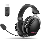 Lioncast® LX80 Gaming Headset mit Mikrofon Wireless [80Std. Akku] - Headset für PS5 Nintendo Switch Headset - Gaming Headset PC - Wireless Gaming Headset Kabellos Bluetooth - Headset Kopfhörer