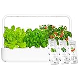 Click and Grow Indoor Garten, einfacher als Hydroponisches anzuchtsystem, Smart Garden mit LED, kräutergarten, Indoor gewächshaus mit 9 Plant pods dabei (weiß)