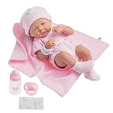 jc toys 18541 La Newborn Baby Doll Babypuppe, Rosa, 38 cm