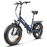 SAMEBIKE 20 Zoll E-Bike, Klappbares Elektrofahrrad, 48V 13Ah Abnehmbarer Akku, Max. Reichweite bis zu 120 km, Mountainbike für Stadt und Gelände (tiefblau)