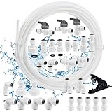 EMNIMQ Wasserzulaufleitung Universal Anschluss-Set 10m für Side by Side Kühlschränke+30,Kühlschrankschlauch,Umkehrosmoseanlagen,Trinkwasserschlauch,Wasseranschluss Kühlschrank 6,35mm(1/4")