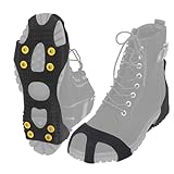 ALPIDEX Anti Rutsch Schuhspikes Größe 35-47 Ersatzspikes Ice Grips Schuhkrallen Schnee EIS Spikes Sohle Wandern Spazieren Hiking Walking Winter, Größe:XL