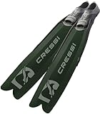 CRESSI Gara Modular Boost Fins Green - Lange Flossen Ideal für fortgeschrittene Apnoe und Speerfischen, Grün/Schwarz, 42/43, Unisex Erwachsene