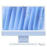 Apple iMac All-in-One Desktop-Computer mit M4 Chip mit 8 Core CPU und 8 Core GPU: 24" Retina Display, 16 GB gemeinsamer Arbeitsspeicher, 256 GB SSD Speicher, passendes Zubehör; Blau