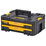 Dewalt T STAK Werkzeugbox IV DWST1-70706(Werkzeugbox mit 2 Schubladen, herausnehmbare Innenteiler, Etikettenhalter, ca. 19 L Volumen, ca. 30 kg Belastbarkeit, mit weiteren T STAK Boxen kombinierbar)