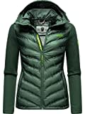 Navahoo Damen leichte Übergangsjacke Steppjacke mit Kapuze Nimm Mich Mit Dark Green Gr. M